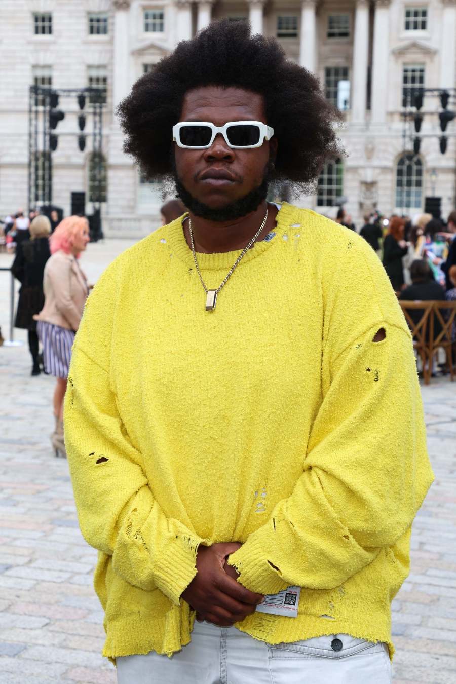 Kadeem Ramsay at Charles Jeffrey Loverboy SS2025; Image provided by brand